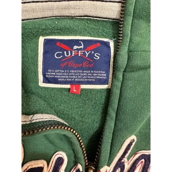 Cuffy’s of Cape Cod Baseball zip hoodie Large - Picture 3 of 8